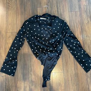 Long sleeve Polk dotted body suit